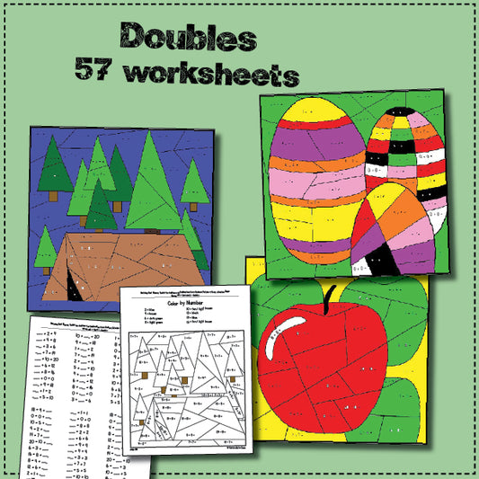 Doubles addition and subtraction worksheets