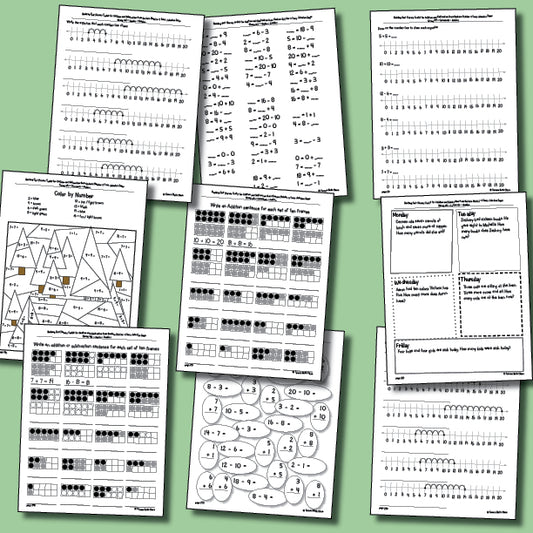 Doubles addition and subtraction worksheets