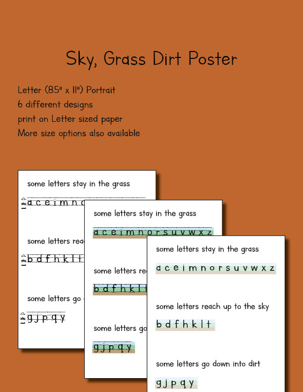Sky Grass Dirt Classroom Poster