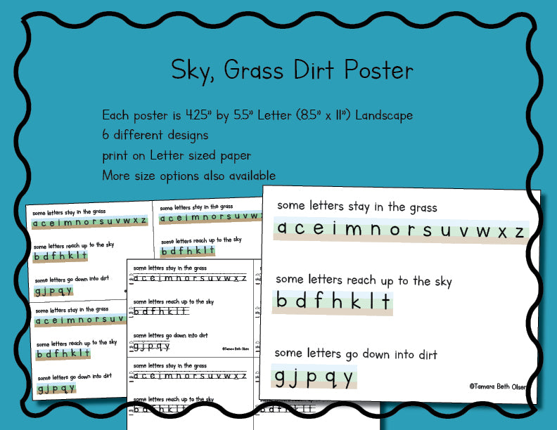 Sky Grass Dirt Classroom Poster