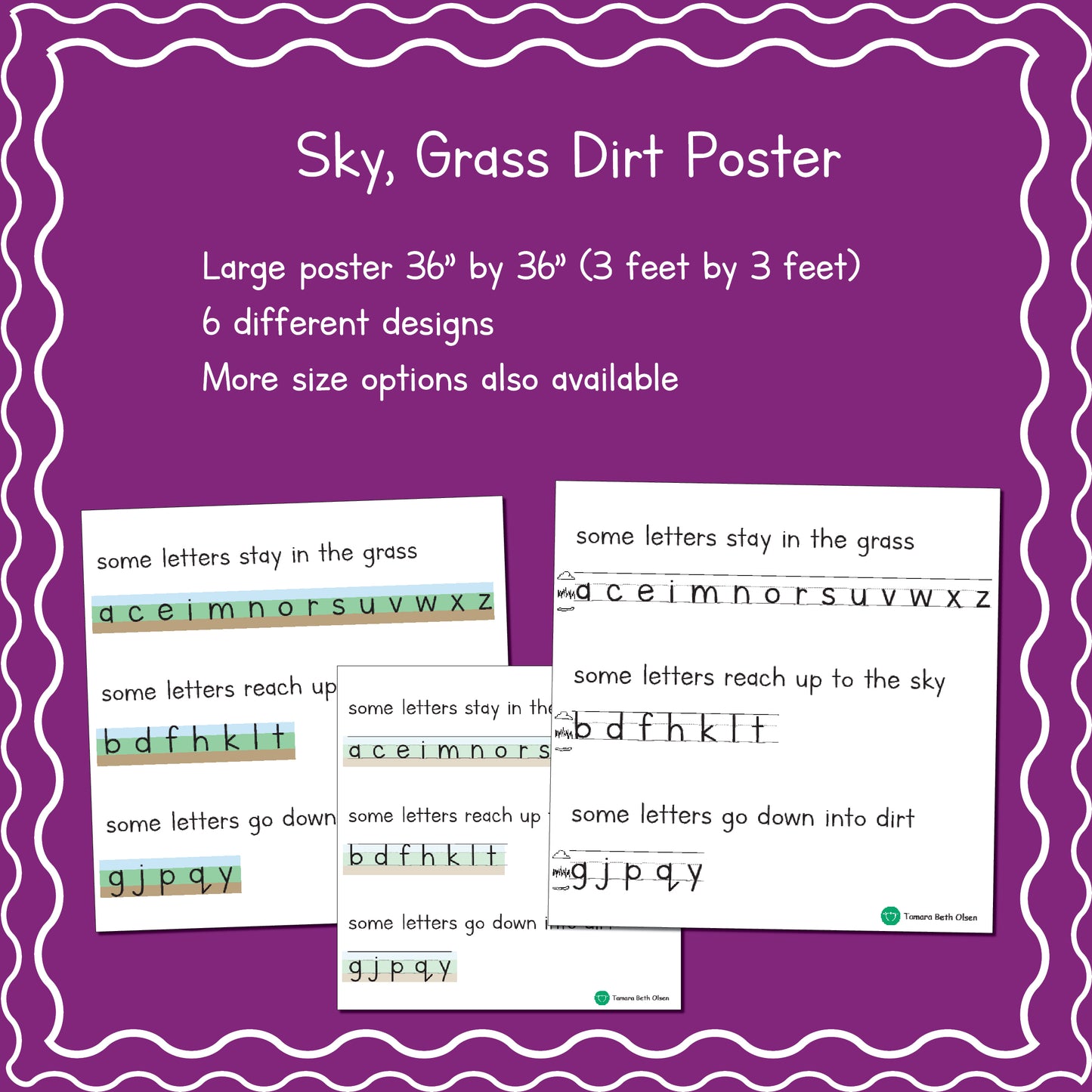 Sky Grass Dirt Classroom Poster