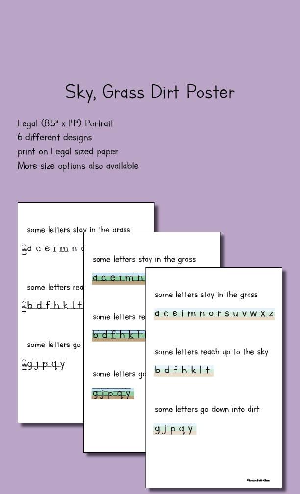 Sky Grass Dirt Classroom Poster