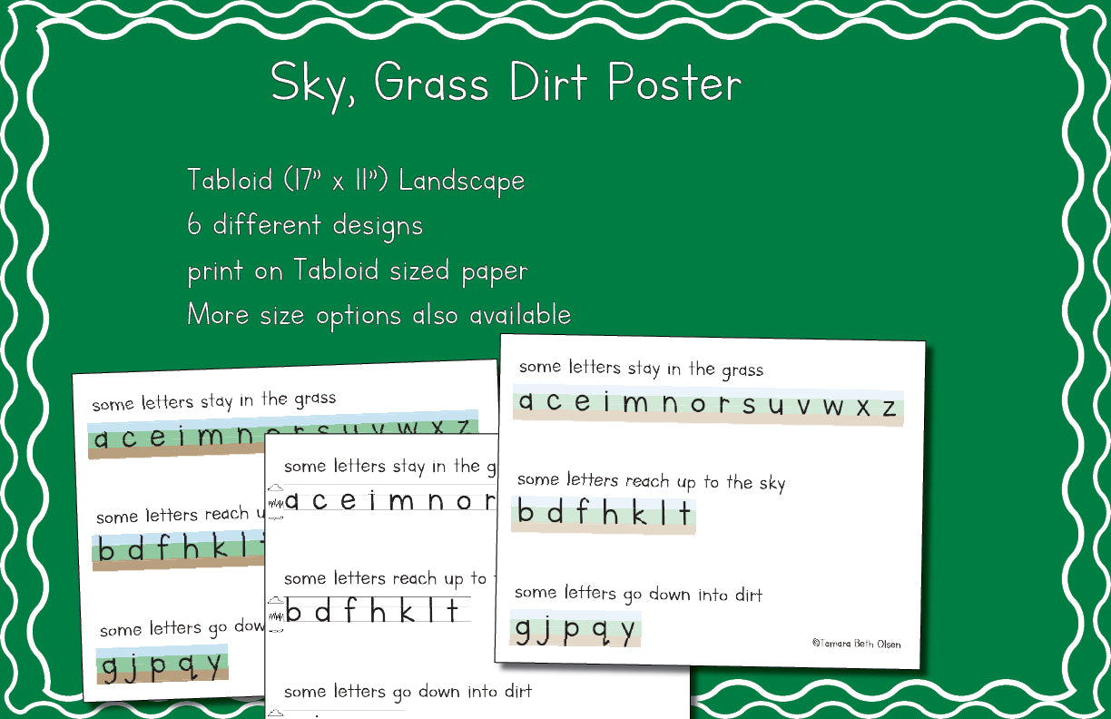 Sky Grass Dirt Classroom Poster