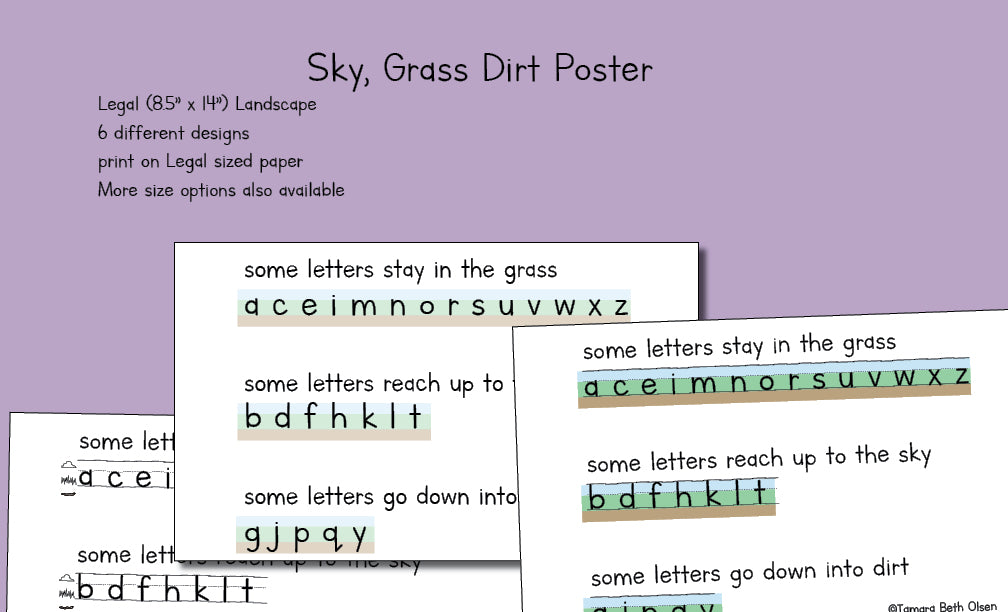 Sky Grass Dirt Classroom Poster